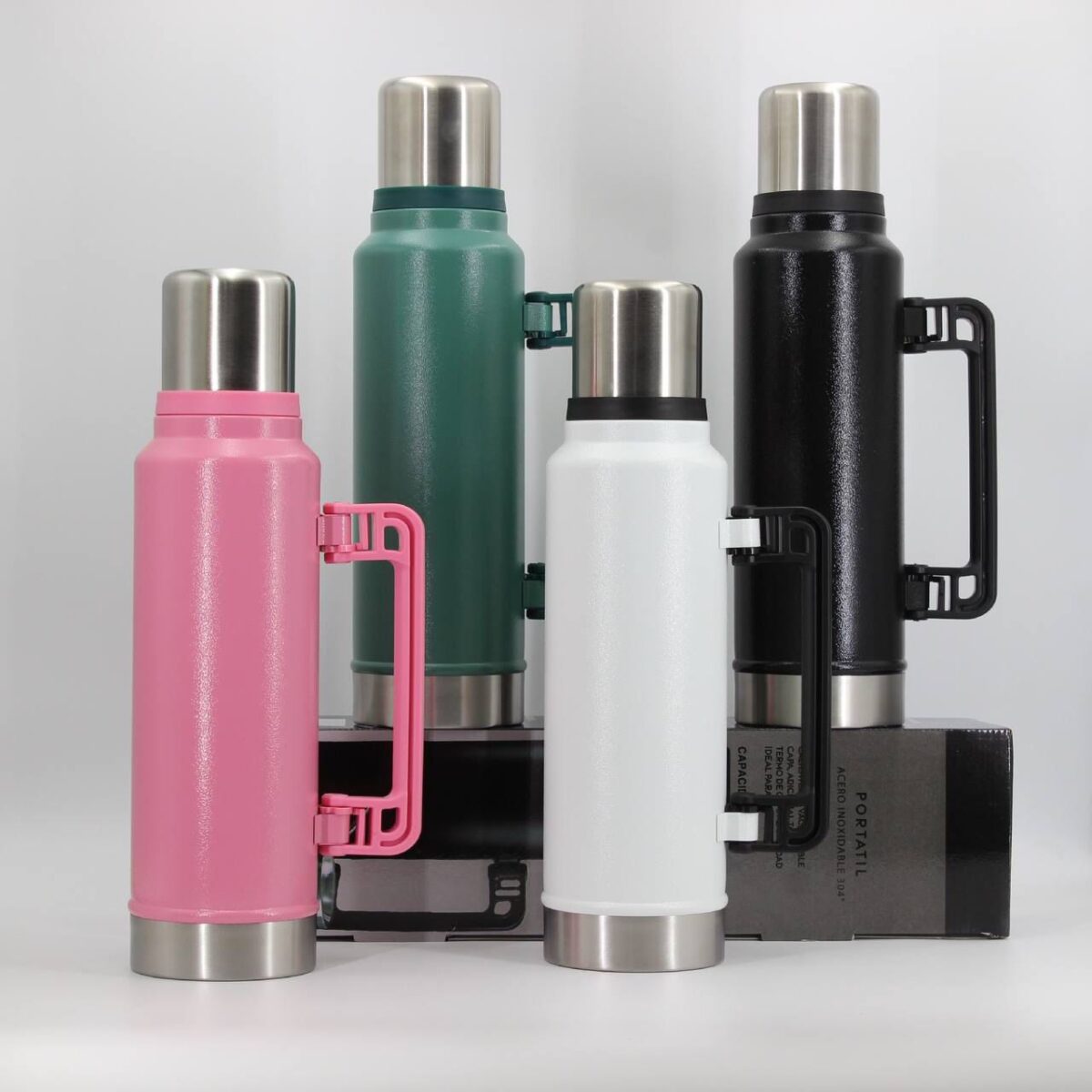 2pcs Double Layer Insulated Bottle With Cup - Image 2