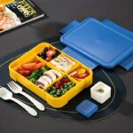 Kids Partitioned Lunch Box With Cutlery