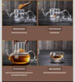 Flower Teapot with Cups and Candle Holder - Image 2