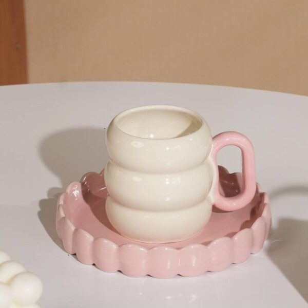 Ceramic Coffee Cup & Saucer Set