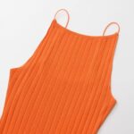 Sexy Bodycon Dress- Orange - Image 4