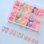 240pcs Multicolored Stick On Nails - Image 2