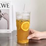600ml Glass Straw Cup