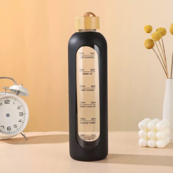 1000ml High Borosilicate Glass Bottle With Time Marker