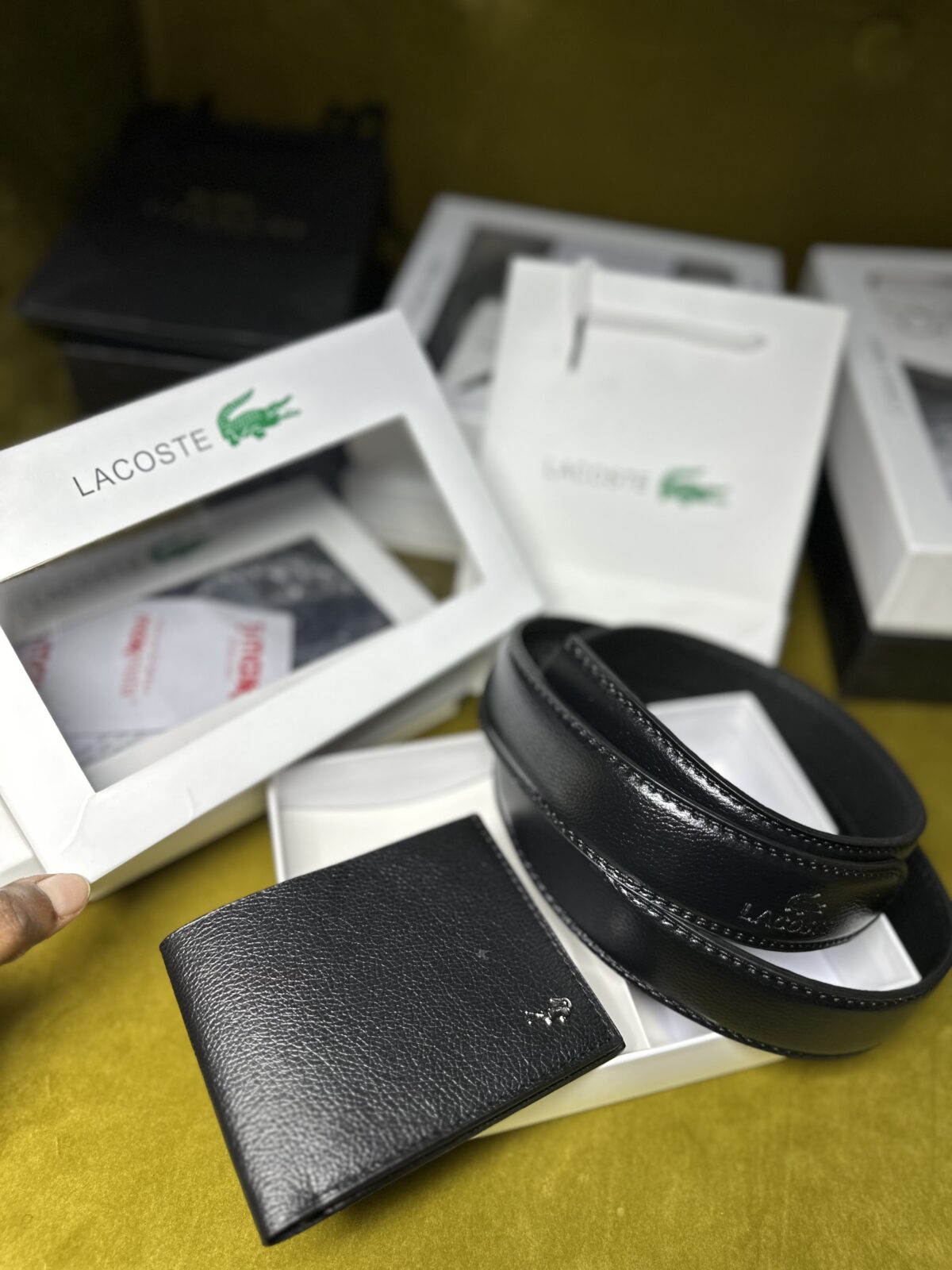 Lacoste Leather Belt & Wallet Gift Set - Image 2