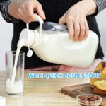 2L Scale Glass Milk/Juice Bottle with Handle & Spout