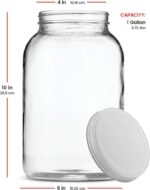 1 Gallon Wide Mouth Glass Jar - Image 2