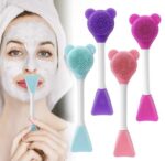 2-in-1 Soft Silicone Bear Face Cleansing Brush