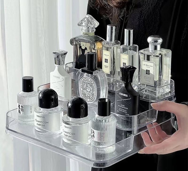 IMG_1965 3 Tier Acrylic Transparent Perfume Display Organizer - Image 1