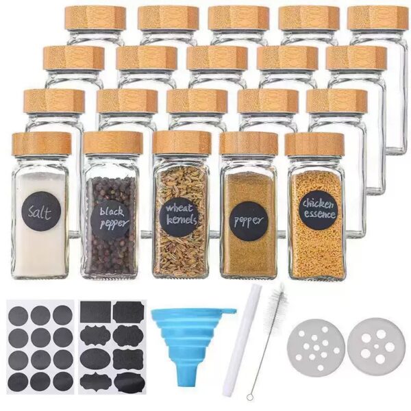 12pcs Glass Spice Jars with Accessories