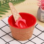 Kids Ice Cream Desert Cup & Spoon - Image 2
