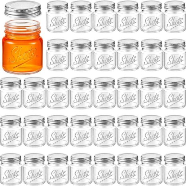 6pcs*60ml Mason Jar Shot Bottles Set