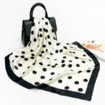 90*90cm Polka Dot Silk Scarf - Image 2