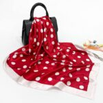 90*90cm Polka Dot Silk Scarf - Image 4