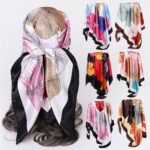 90*90cm Floral Silk Scarf
