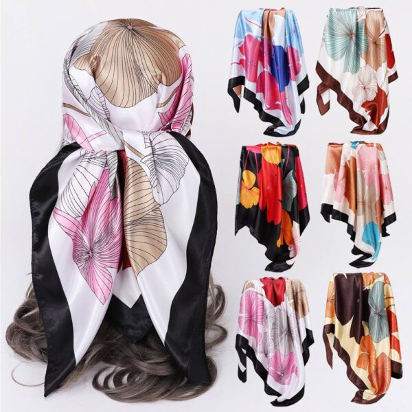 90*90cm Floral Silk Scarf