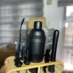 10-Piece Stainless Steel Cocktail Shaker- Black