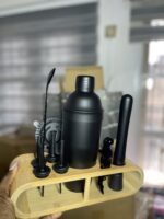 10-Piece Stainless Steel Cocktail Shaker- Black