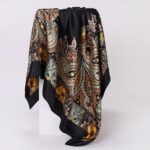 90*90cm Vintage Silk Scarf - Image 5