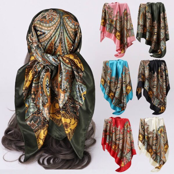 90*90cm Vintage Silk Scarf