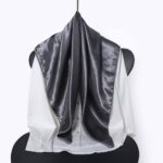 90*90cm Plain Silk Scarf - Image 4