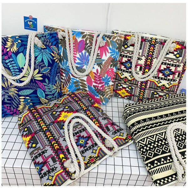 Bohemian Style Canvas Tote Bags