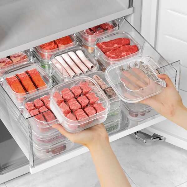 6pcs Stackable Freezer Storage Containers for Fresh and Healthy Foods