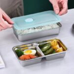 Partitioned Stainless Steel Grab & Go Containers